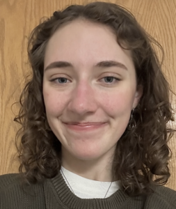 A woman smiling. 
